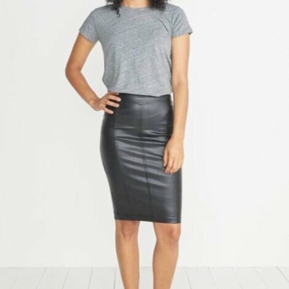 NWOT Marine Layer Faux Leather Skirt - Sz M